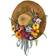 Nearly Natural Mixed Flower Hat Wreath Decoration 18"