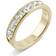 Charles & Colvard Moissanite Channel Band Ring - Gold/Diamonds