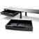 Mind Reader Large Dual Monitor Stand For Computer Screens With 2 Storage Drawers Organizer