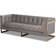 Baxton Studio Ambra Gray Sofa 83.5" 3 Seater