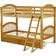 East West Furniture Verona Twin Bunk Bed in Natural Oak Finish with Under Drawer 42x81"
