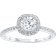 Pompeii3 Cushion Halo Engagement Ring - White Gold/Diamond