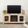 Walker Edison White Oak Traditional 58 Inch Fireplace TV Stand