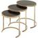 Harper & Willow 9th PikeR Gold Metal Nesting Table
