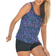 Swim365 Women's Classic Tankini Top - Black Confetti