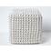 Homescapes Natural Cube Cotton Knitted Footstool Pouffe