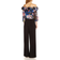 Adrianna Papell Off The Shoulder Jumpsuit - Black/Multi