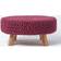 Homescapes Plum Large Knitted on Foot Stool