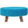 Homescapes Teal Knitted on Foot Stool