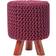 Homescapes Purple Tall Knitted Foot Stool