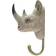 Wildlife Garden Wooden Hook Rhinoceros