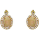 Forever Creations Pave Earrings - Gold/Opal/Diamonds