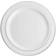 Munfix Disposable Plates Premium Heavy Duty White/Silver 100-pack