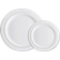 Munfix Disposable Plates Premium Heavy Duty White/Silver 100-pack