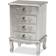 Baxton Studio Callen Brushed Silver Bedside Table 14.3x18.3"