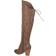 Journee Collection Spritz Faux Leather Wide Calf - Brown