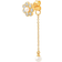 Hultquist Aya Flower Earrings - Gold/Transparent/Pearl