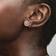 Pandora Vintage Circle Stud Earrings - Rose Gold/Transparent