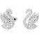 Swarovski Iconic Swan Stud Earrings - Silver/Transparent