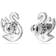 Swarovski Iconic Swan Stud Earrings - Silver/Transparent