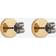 Tommy Hilfiger Round Logo Stud Earrings - Gold/Transparent