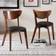 Baxton Studio Sumner Mid Walnut Brown/Black Kitchen Chair 31.5" 2