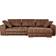 Caro Cognac Brown Sofa 305cm 3-Sitzer