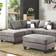 Glory Furniture Malone Gray Sofa 111" 2 6 Seater