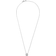 Pandora Square Sparkling Halo Necklace- Silver/Transparent