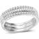 JewelonFire Stackable Ring - Silver/Diamonds