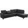 Star Home Living L Shaped Modern Right Facing Black Sofa 103.5" 4 Seater