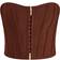 PrettyLittleThing Bandage Hook & Eye Structured Corset - Chocolate