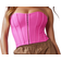 PrettyLittleThing Bandage Hook & Eye Structured Corset - Hot Pink