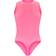PrettyLittleThing Slinky Cut Out Front Bodysuit - Pink