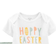 Carter's Infant Girl's Happy Easter Outfit Bunny Rabbit Shirt & Leggings Set - Ivory/Blue