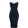 PrettyLittleThing Crinkle Texture Ruched Cowl Neck Midi Dress - Navy