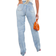 PrettyLittleThing High Waist Straight Leg Jeans - Light Blue Wash