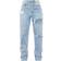 PrettyLittleThing Open Knee Boyfriend Jeans - Light Blue Wash