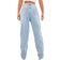 PrettyLittleThing Open Knee Boyfriend Jeans - Light Blue Wash