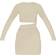 PrettyLittleThing Slinky Cut Out Waist Ring Detail Bodycon Dress - Stone