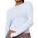 PrettyLittleThing Basic Cotton Blend Long Sleeve Fitted T-shirt - White
