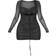 PrettyLittleThing Shape Mesh Corset Detail Cut Out Bodycon Dress - Black