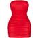 PrettyLittleThing Shape Mesh Corset Detail Ruched Bodycon Dress - Red