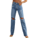 PrettyLittleThing Tall Ripped Long Leg Straight Jeans - Mid Blue Wash
