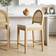 Nathan James Bailey Warm Pine-Cream Bar Stool 38.8"