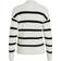 Vila Striped Knit Sweater - White Alyssum