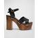 Schutz Gaylah Black Ouro Women's Sandals Black