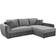 Poco Functional corner grey Sofa 247cm 3-Sitzer