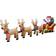 The Holiday Aisle Santa Claus on Sleigh with Three Reindeer Inflatable Figurine 49"