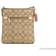 Coach Women's Mini Rowan File Shoulder Crossbody Bag Signature Canvas Khaki/Light Coral